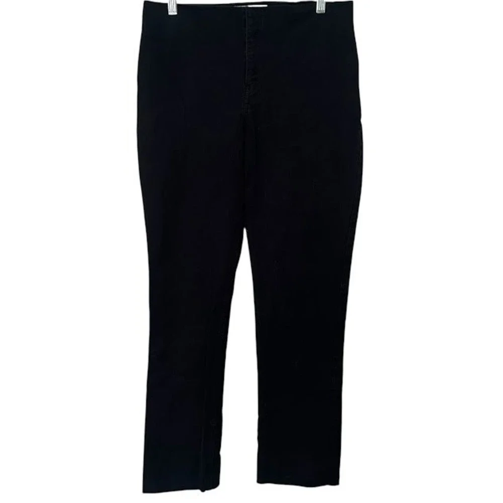 M.M. Lafleur Black Hockley Jean Stretch Slim Adjustable Hem Pants Womens‎ 10